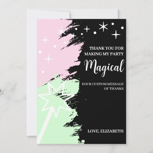 Magische Verjaardag Bedankkaart (Voorkant)