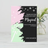 Magische Verjaardag Bedankkaart (Staand voorkant)