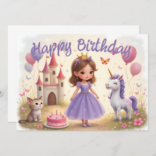 Magische verjaardag in een sprookjeswereld (Voorkant / Achterkant)