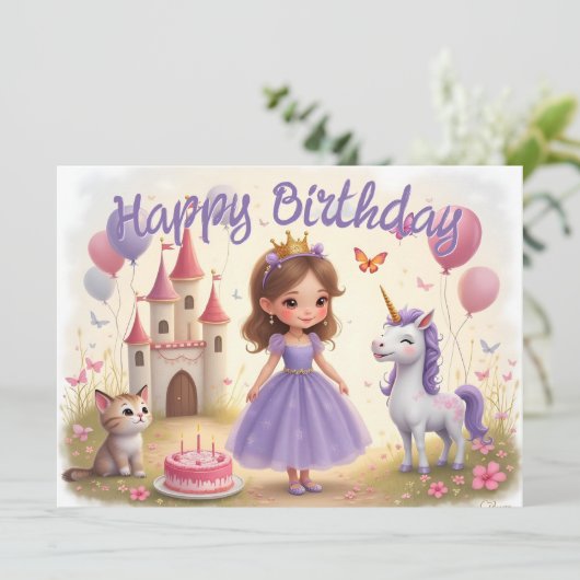 Magische verjaardag in een sprookjeswereld (Staand voorkant)
