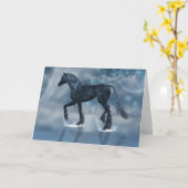 magische verjaardag Kaart met eenhoorn (Gele Bloem)