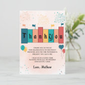 Magische Verjaardag Meisje Verjaardag Dank u kaart (Staand voorkant)