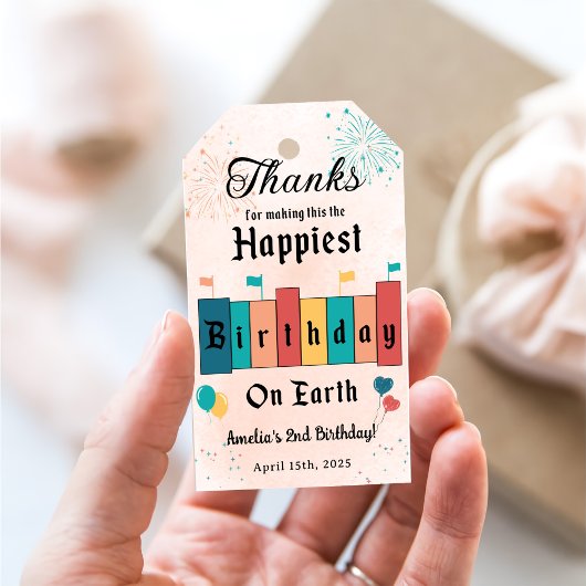 Magische Verjaardag Modern Girl Verjaardagsfeest Cadeaulabel