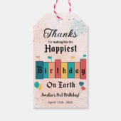 Magische Verjaardag Modern Girl Verjaardagsfeest Cadeaulabel (Achterkant)