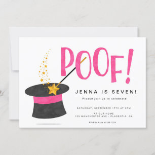 Magische verjaardag Party Meisje Magician Kaart