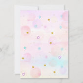 Magische Verjaardag Uitnodiging Zeemeermin Eenhoor (Achterkant)