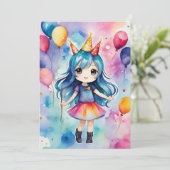 Magische verjaardag viering kaart (Staand voorkant)