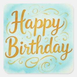 Magische verjaardagen vierkante sticker