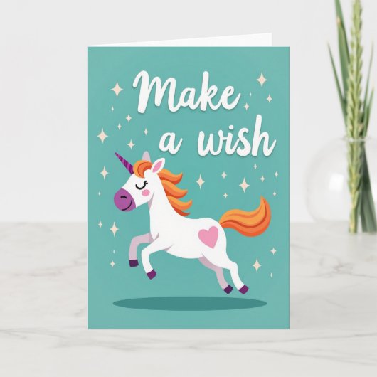 Magische Verjaardags Equine Kaart (Voorkant)
