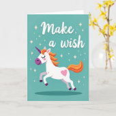 Magische Verjaardags Equine Kaart (Gele Bloem)