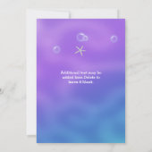 Magische Verjaardagsfeest Uitnodiging Onder De Zee (Achterkant)