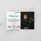 Magische verjaardagsfeestje gevouwen bedankpas kaart (Binnen)