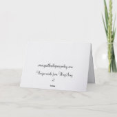 Magische verjaardagskaart kaart (Achterkant)