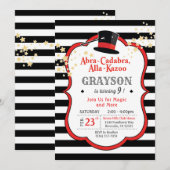 Magische verjaardagsuitnodiging kaart (Voorkant / Achterkant)