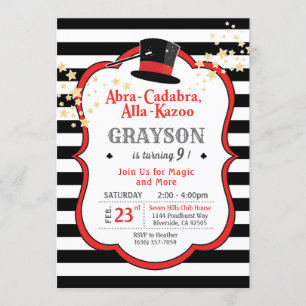 Magische verjaardagsuitnodiging kaart