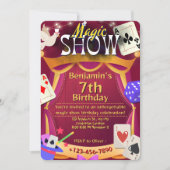 Magische verjaardagsuitnodiging voor kinderen Them Kaart (Voorkant)