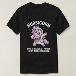 Magische verpleegster eenhoorn trillingen voor ver t-shirt