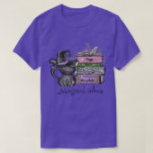 Magische Vibes Black Cat in heks Pet Magische Boek T-shirt (Design voorkant)