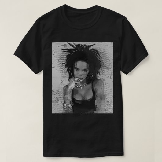 magische vibes Lauryn Hill - zwart-wit - graven T-shirt (Design voorkant)