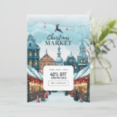 "Magische viering: kerst uitnodigingskaart Kaart (Staand voorkant)