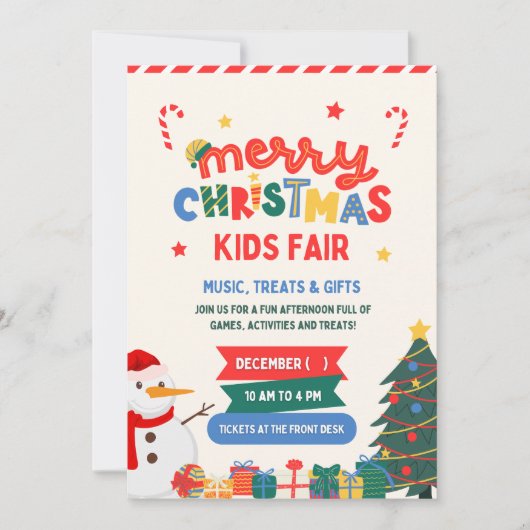 "Magische viering: Kerstuitnodiging Kaart (Voorkant)