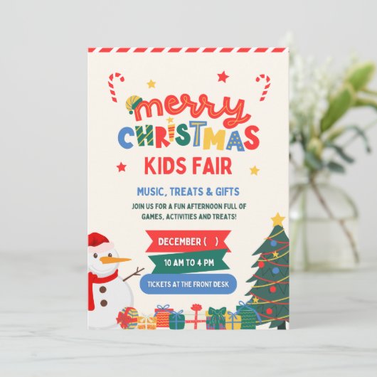 "Magische viering: Kerstuitnodiging Kaart (Staand voorkant)