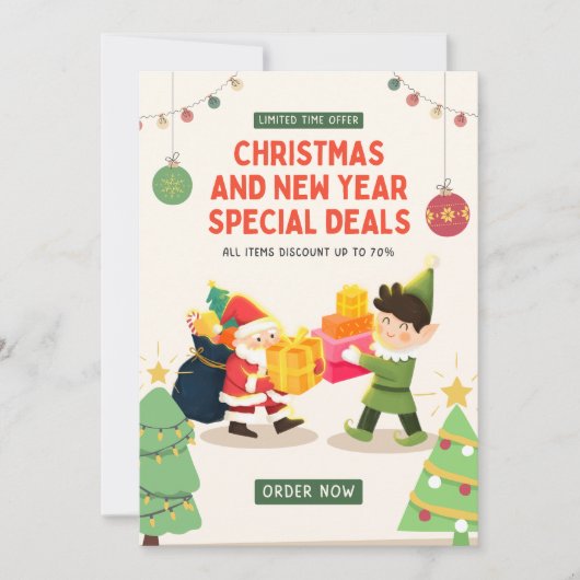 "Magische viering: Kerstuitnodiging Kaart (Voorkant)