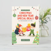 "Magische viering: Kerstuitnodiging Kaart (Staand voorkant)