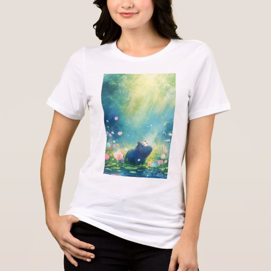 Magische vijverweide voor nijlpaarden Tri-Blend shirt (Voorkant)