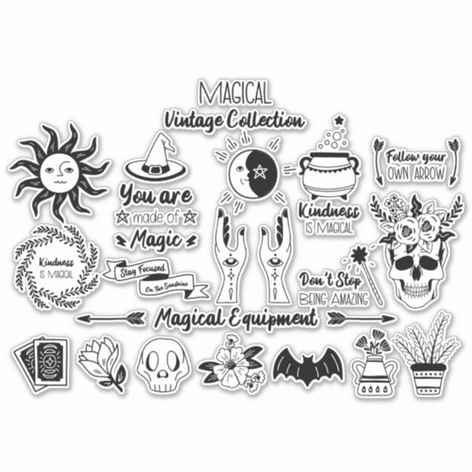 Magische Vintage Collectie Sticker (Voorkant)