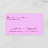 Magische Violet en Blauwe Waterverf Edelsteen Visitekaartje (Achterkant)