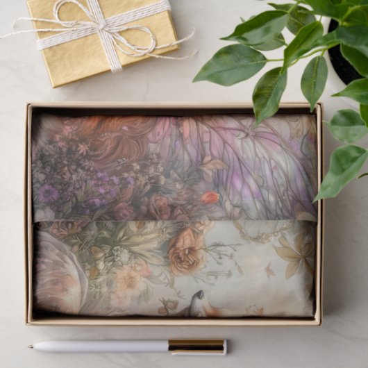 Magische Vleugelige Vos Fee Decoupage Tissuepapier (Geschenk)