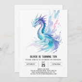 Magische Vleugels en Schalen Verjaardag Kaart (Voorkant / Achterkant)