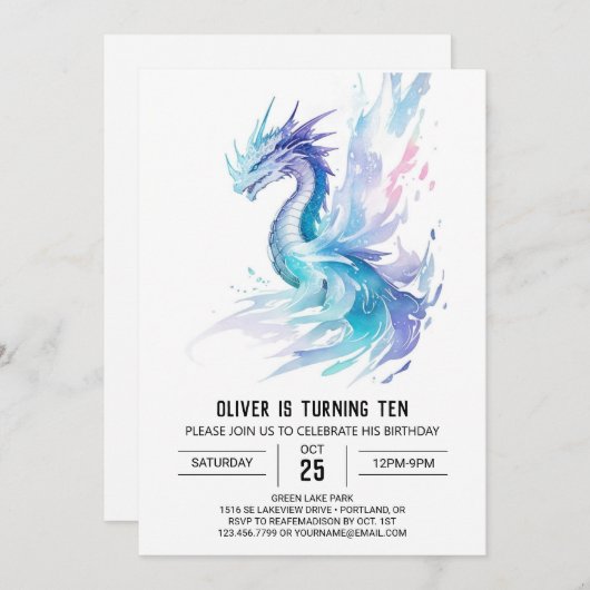 Magische Vleugels en Schalen Verjaardag Kaart (Voorkant / Achterkant)