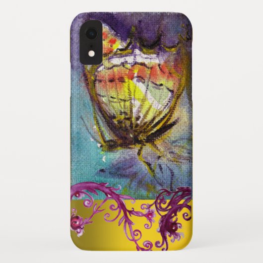 MAGISCHE VLINDER, BLAUW GOUD GEEL ROZE BLOEMDRAAI Case-Mate iPhone CASE (Achterkant)