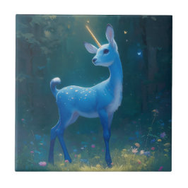 Magische vlinder bos Fawnicorn Tegeltje