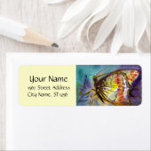 MAGISCHE VLINDER IN BLAUW Ivoor Etiket (Insitu)