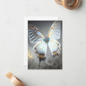 Magische vlinder notitiekaartje (Voorkant / Achterkant in situ)