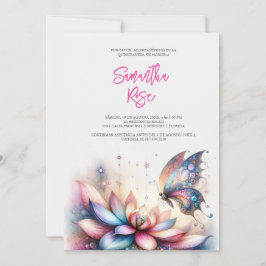 Magische Vlinder Uitnodigingen Quinceanera