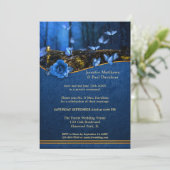 Magische Vlinder Uw Foto Post Bruiloft Feest Kaart (Staand voorkant)