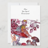 MAGISCHE VLINDER VAN PADDENSTOELEN Rood Witte Verj Kaart (Achterkant)