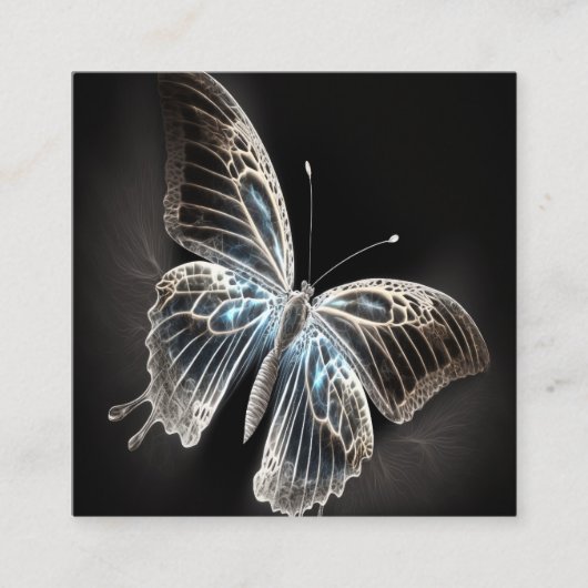 Magische vlinder vierkante visitekaartje (Voorkant)