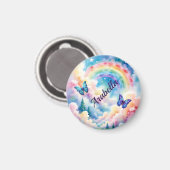 Magische vlinders en regenboogkleuren magneet (Voorkant / Achterkant)