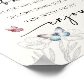 Magische Vlinders Mimosa Bar Vrijgezellenfeest Poster (Hoek)