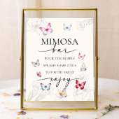 Magische Vlinders Mimosa Bar Vrijgezellenfeest Poster