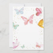 Magische vlinders Verjaardagsuitnodiging 2025 Kaart (Achterkant)