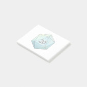 Magische vonk d20-dice post-it® notes (Schuin)