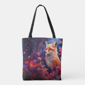 Magische vos in betoverd bos tote bag (Achterkant)