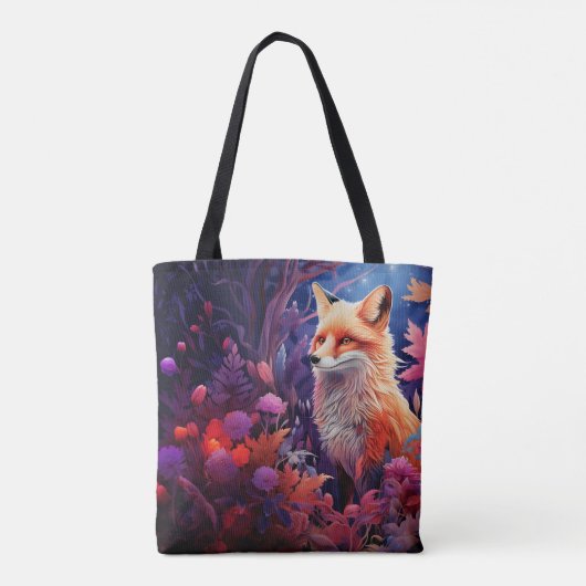 Magische vos in betoverd bos tote bag (Achterkant)