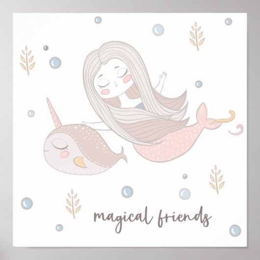 Magische Vrienden Mermaid Poster (Voorkant)